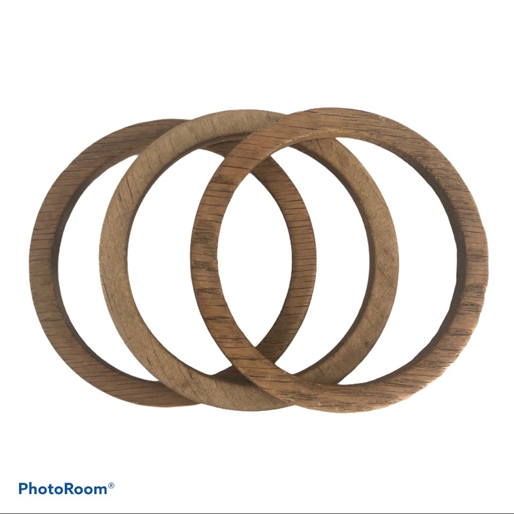 Three Wood Women's Bracelets Bangle